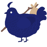 A navy chicken with a lace pattern