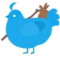 A sky chicken with a double-lace pattern