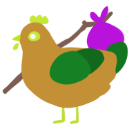 Citrus, a gold and leaf chicken