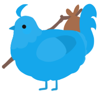 A sky chicken with a head pattern