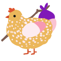 A honey and rose chicken with a speckle pattern