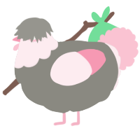 A ash and rose chicken with a head pattern