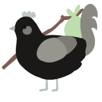 A sable and ash chicken