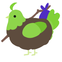 A bark and grass chicken with a head pattern