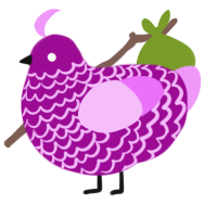 (unnamed), a plum and lavender chicken with a lace pattern
