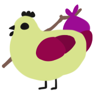A lemon and maroon chicken