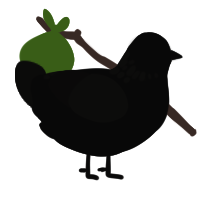 A black and sable chicken with a neck-speckle pattern