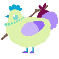 A apple and lilac chicken
