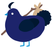 A navy and tumblr chicken