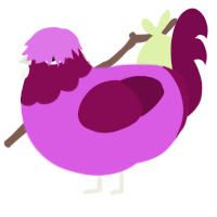 (unnamed), a orchid and wine chicken with a head pattern