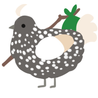 A grey and cream chicken with a speckle pattern