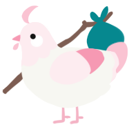 A white and rose chicken with a head pattern