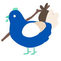 Windows XP, a ultramarine and cream chicken