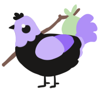 A sable and lilac chicken with a head pattern