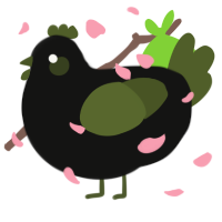 A black and olive chicken