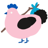 A rose and sable chicken