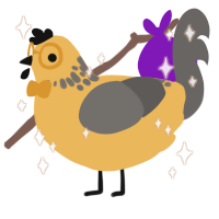 Purin, a honey and grey chicken with a neck-speckle pattern