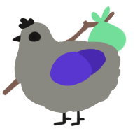A ash and indigo chicken