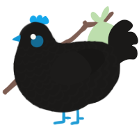 A sable chicken with a lace pattern