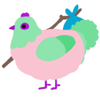 A rose and spring chicken with a head pattern