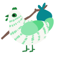 A white and spring chicken with a bar pattern