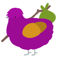 A plum and ochre chicken