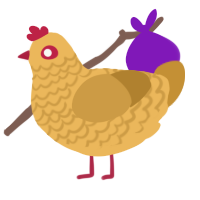 A honey and gold chicken with a lace pattern