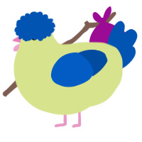 A lemon and ultramarine chicken