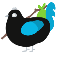 (unnamed), a black and cerulean chicken