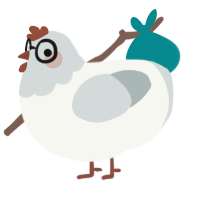 A white and silver chicken with a head pattern