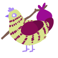 A lemon and wine chicken with a bar pattern