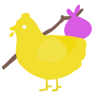 A yellow chicken