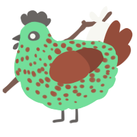 A spring and russet chicken with a speckle pattern