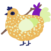 A honey and apple chicken with a speckle pattern