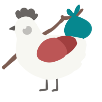 A white and red chicken