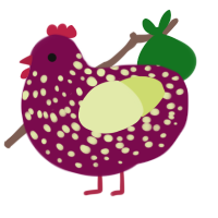 A wine and lemon chicken with a speckle pattern