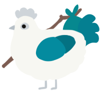 A white and sea chicken