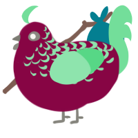 A maroon and spring chicken with a half-lace pattern