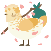 A white and honey chicken with a half-lace pattern