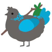 A grey and cerulean chicken with a neck-speckle pattern