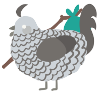 A mist and grey chicken with a lace pattern