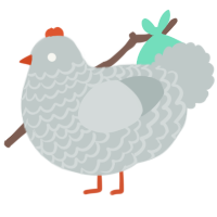 A silver chicken with a lace pattern