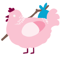 A rose chicken with a neck-band pattern