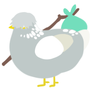 Reena, a silver and white chicken with a neck-speckle pattern