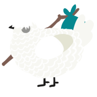 A white chicken with a lace pattern