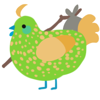 A grass and honey chicken with a speckle pattern