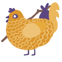 雞尾包, a orange and honey chicken with a lace pattern