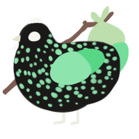 A sable and spring chicken with a speckle pattern