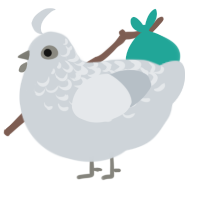 A mist chicken with a half-lace pattern