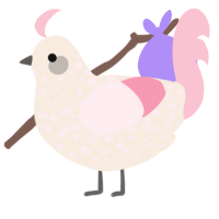 Pale rose, a cream and rose chicken with a speckle pattern